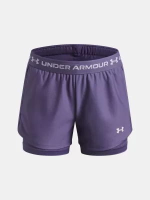 Dievčenské kraťasy UNDER ARMOUR UA TECH PLAY UP 2N1 SHORT 6004985-520 FIALOVÁ