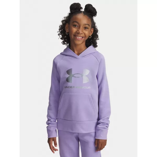  Dievčenská mikina UNDER ARMOUR UA RIVAL FLC SHIMMER HDY 6004118-538 FIALOVÁ 