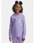 Dievčenská mikina UNDER ARMOUR UA RIVAL FLC SHIMMER HDY 6004118-538 FIALOVÁ