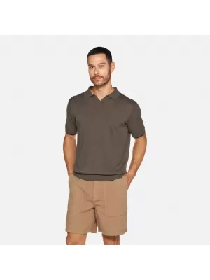 Pánske tričko GEOX KNIT G012317 KHAKI