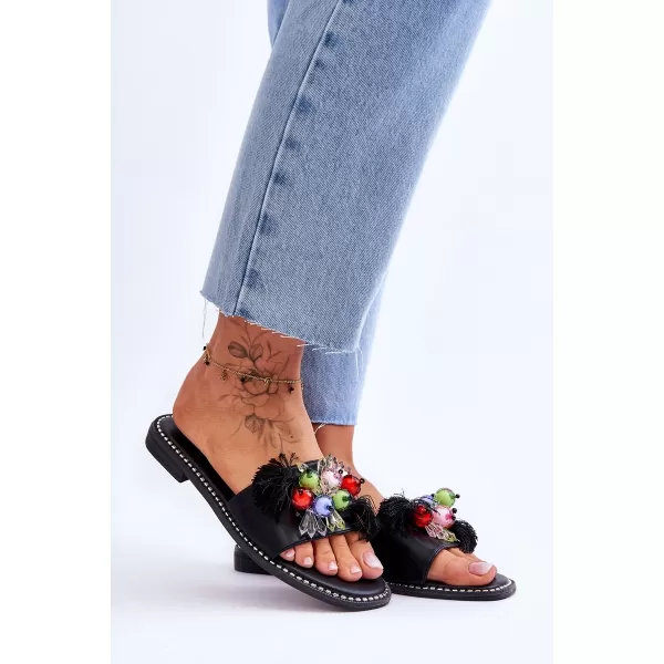  Dámske šľapky S.BARSKI KV-2775-47 BLACK 