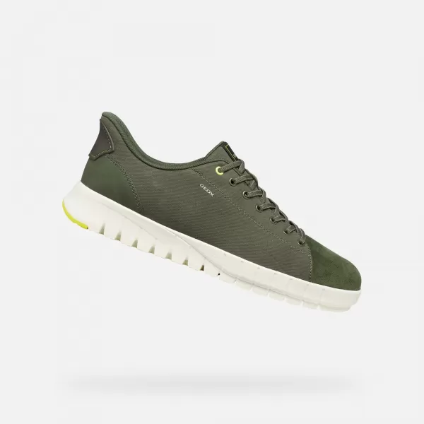  Pánske tenisky GEOX FLEXTRIDE PLUS FAST IN G014654 TMAVO ZELENÁ 