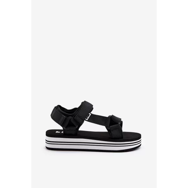  Dámske sandále LEE COOPER LCW-24-05-2753L BLACK/WHITE 