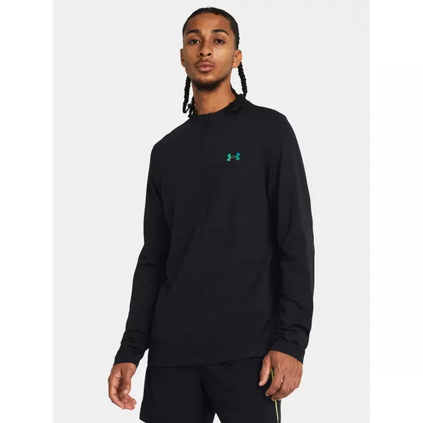  Pánske tričko UNDER ARMOUR VANISH ELITE SEAMLESS 1/4 ZP 1382798-001 ČIERNA 