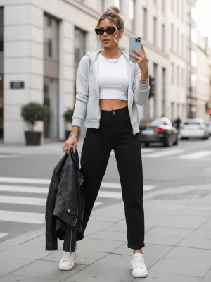 Dámske nohavice DSTREET UY2868 ČIERNA
