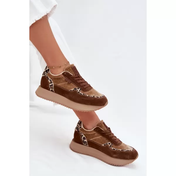 Dámske tenisky BIG STAR OO274A313 BROWN/BEIGE Big Star Shoes 