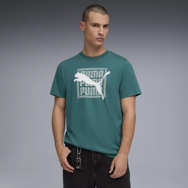  Pánske tričko PUMA GRAPHIC TEE 691775_41 EMERALD ICE 