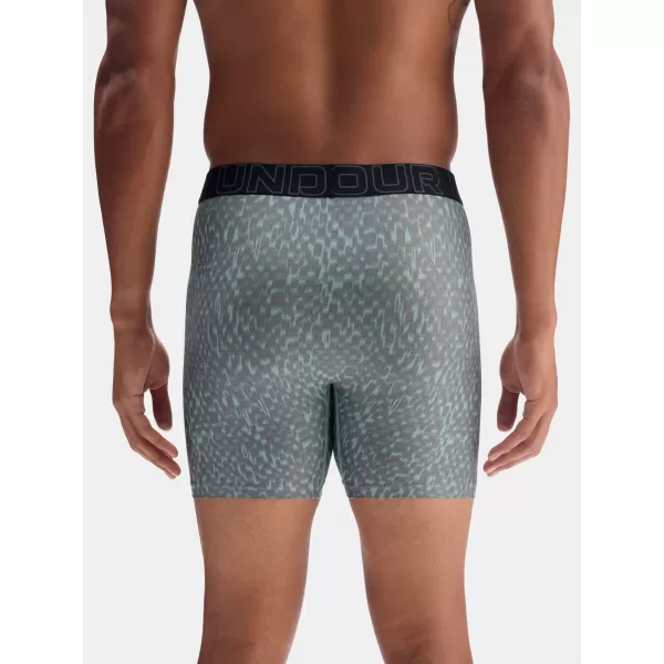 Pánske boxerky UNDER ARMOUR UA PERFORMANCE TECH - PRINT 6IN - 1PK 1383875-477 MODRÁ 