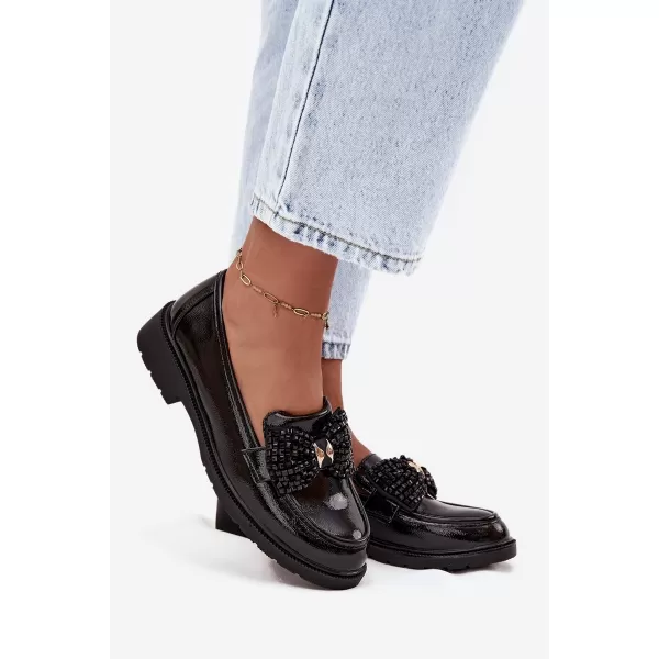  Dámske mokasíny D&A HY52-319A BLACK 