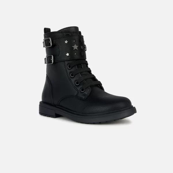  Dievčenské členkové čižmy GEOX ECLAIR J169QD000BUC9B1G ČIERNA 