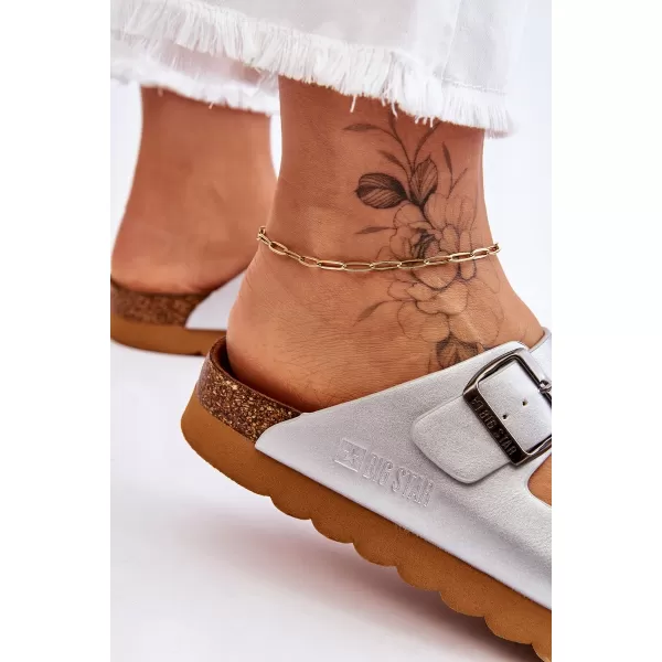  Dámske šľapky BIG STAR LL274476 SILVER Big Star Shoes 