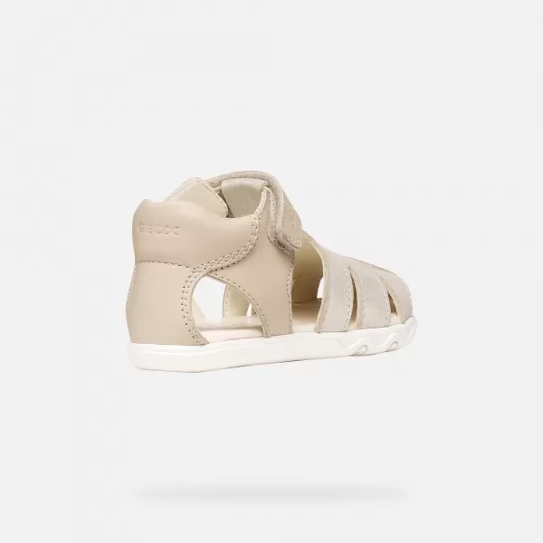  Dievčenské sandále GEOX SANDAL STEPPIEUP B656QA0CR85C5000 BÉŽOVÁ 