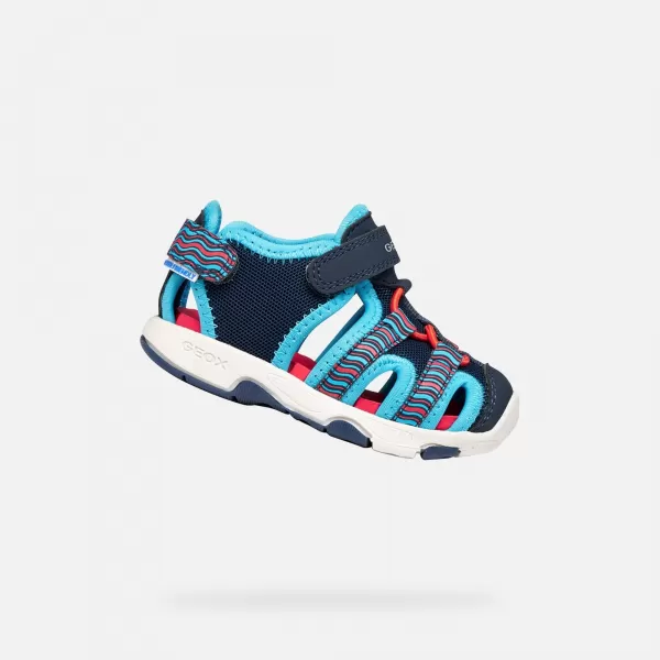  Chlapčenské sandále GEOX SANDAL MULTY B650FA0CE14CF44D MODRÁ 