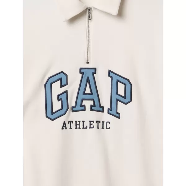  Pánska mikina GAP POLO HALF ZIP SWEATSHIRT 744734-02 CARLS STONE 
