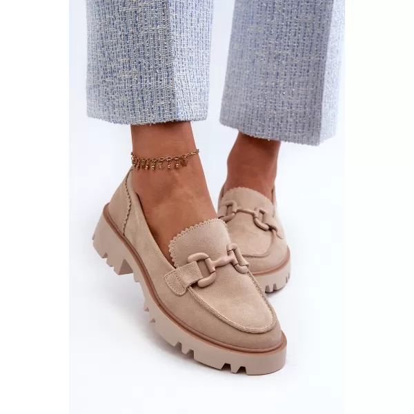  Dámske mokasíny D&A TW117 BEIGE 