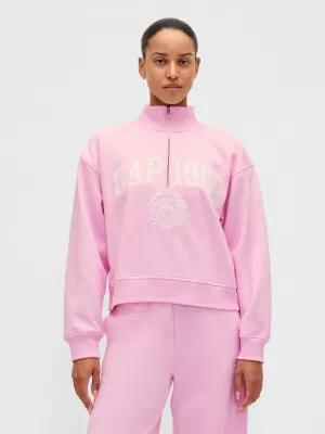 Dámska mikina GAP LOGO HALF ZIP 852841-05 PRIMROSE PINK