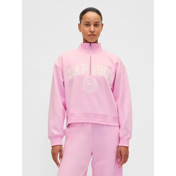  Dámska mikina GAP LOGO HALF ZIP 852841-05 PRIMROSE PINK 