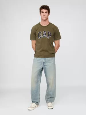 Pánske tričko GAP ARCHIVE LOGO TEE 797924-12 DARK OLIVE