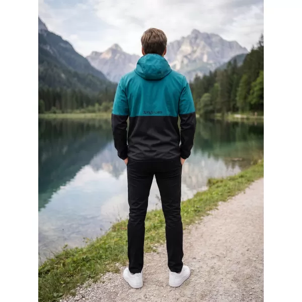  Pánska softshellová bunda premium ALTISPORT VOJ/ALM051JACK01 PETROLEJOVÁ/ČIERNA 