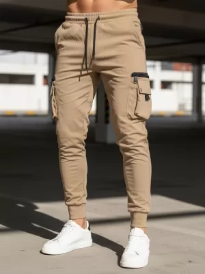 Pánske nohavice DSTREET UX4157 BÉŽOVÁ