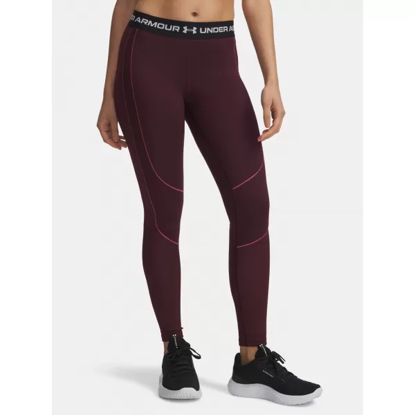  Dámske legíny UNDER ARMOUR UA COLDGEAR TEXTURED LEGGING 6003997-600 ČERVENÁ 