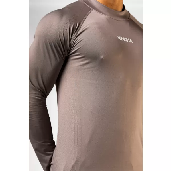  Bezšvové tričko s dlhým rukávom POWER 901 LIGHT BROWN ASH Nebbia 