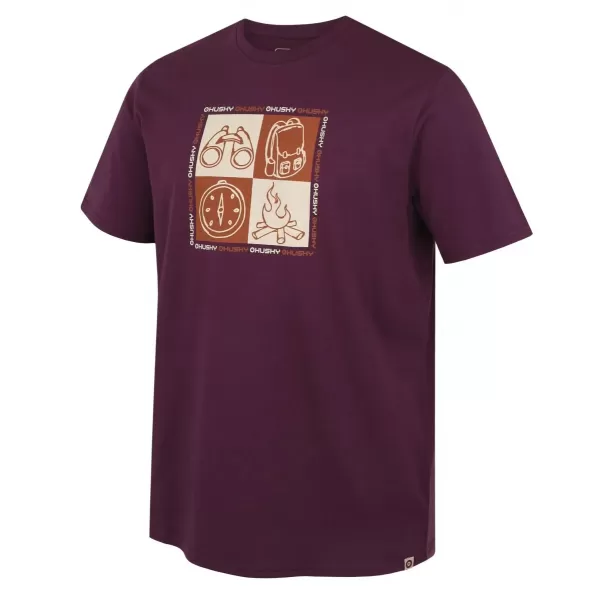  Pánske tričko HUSKY TEE SQUARE M PURPLE 