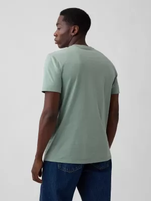 Pánske tričko GAP LOGO CREW TEE 842063-75 ICEBERG GREEN