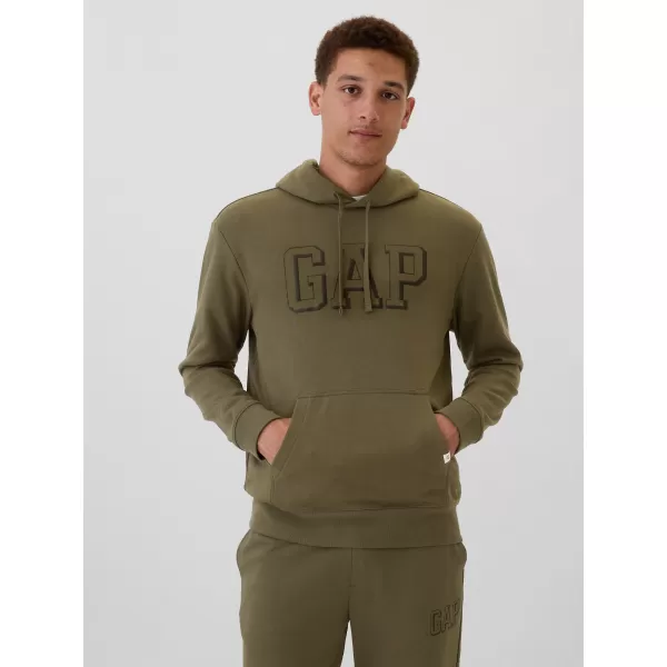  Pánska mikina GAP ATHLETIC LOGO PULLOVER HOODIE 542302-01 OLIVE NIGHT 