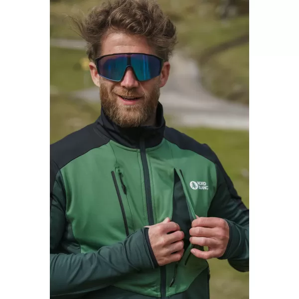  Pánska mikina powerfleece NORDBLANC GROAN NBWFM8282 TMAVO ZELENÁ 
