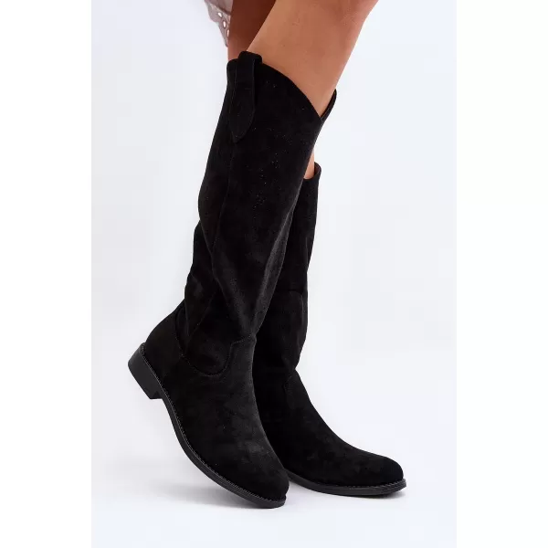  Dámske čižmy S.BARSKI HY66-132 BLACK 