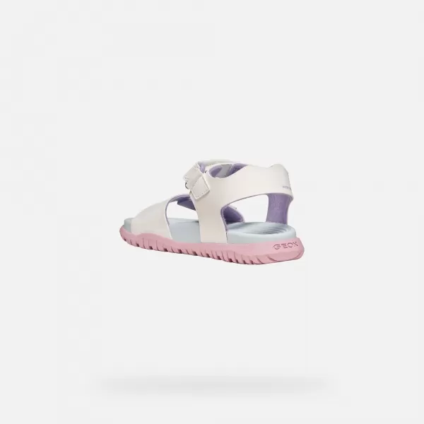  Dievčenské sandále GEOX SANDAL FUSBETTO J35HQA000BCC0653 BIELA 