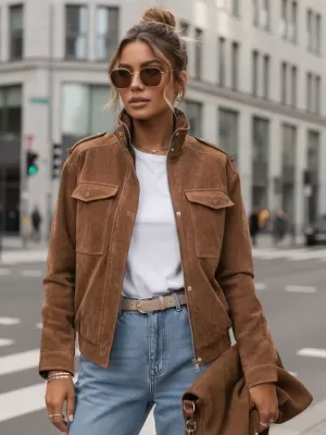 Dámska bunda DSTREET TY5644 HNEDÁ