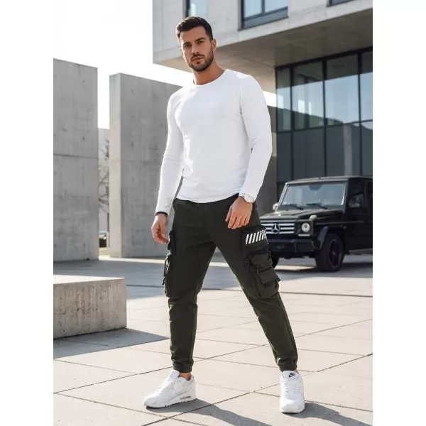  Pánske nohavice DSTREET UX4160 ZELENÁ 