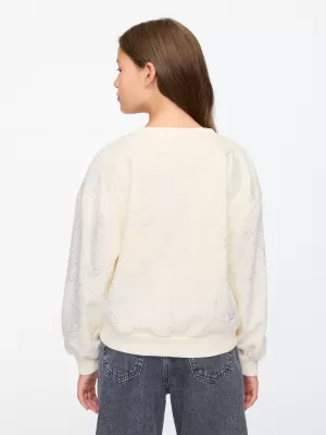 Detská mikina GAP LOGO SWEATSHIRT 628718-01 IVORY FROST