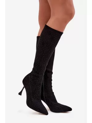 Dámske čižmy D&A JC52-883 BLACK