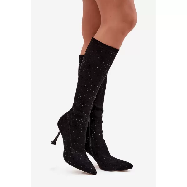  Dámske čižmy D&A JC52-883 BLACK 
