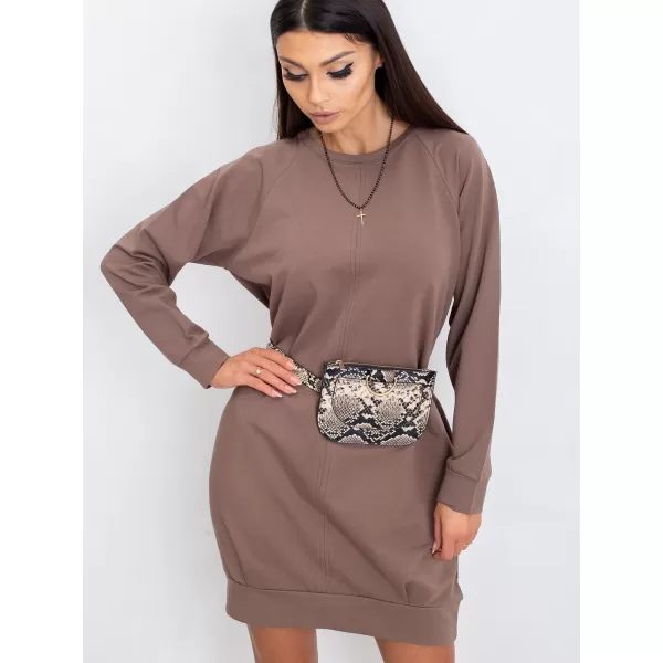  Dámske šaty BASIC FEEL GOOD RV-TU-5184.93P BROWN 
