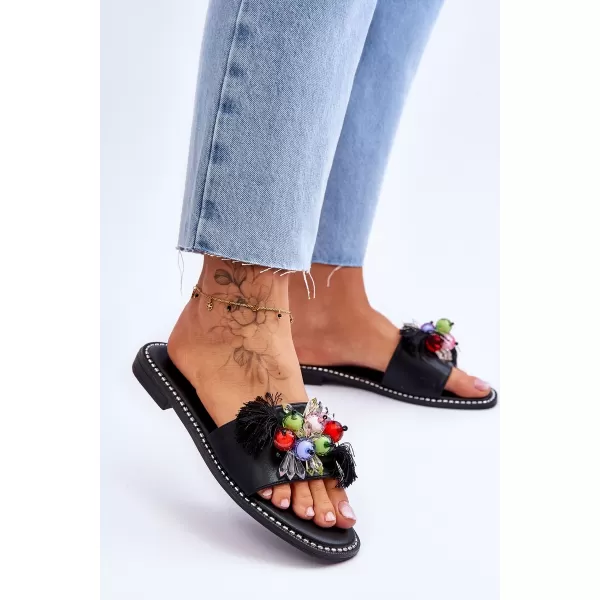  Dámske šľapky S.BARSKI KV-2775-47 BLACK 