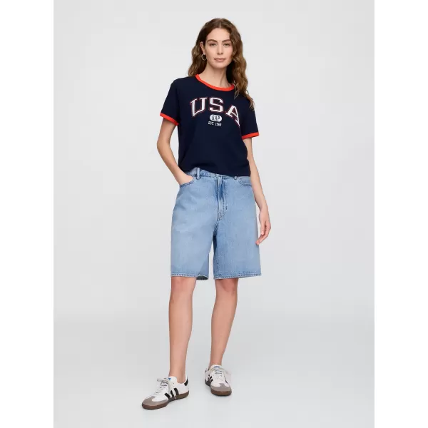  Dámske tričko GAP LOGO TEE 781556-04 NAVY UNIFORM 