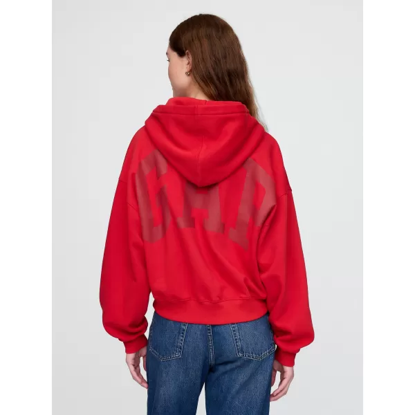  Dámska mikina GAP CROPPED LOGO PULLOVER HOODIE 841725-12 TOMATO SAUCE 