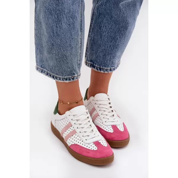  Dámske tenisky ZAZOO N1318 PINK/WHITE/GREEN 