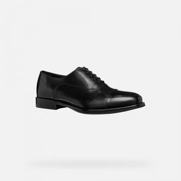  Pánske spoločenské topánky GEOX BARBERIGO G014411 ČIERNA 