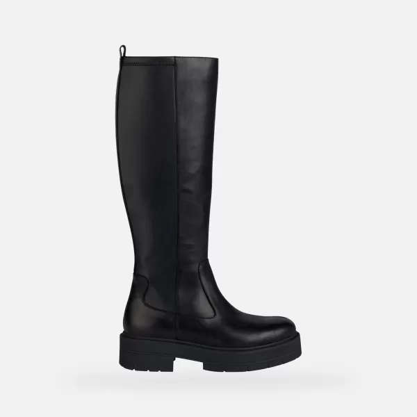  Dámske čižmy GEOX SPHERICA EC7 G004247 ČIERNA 