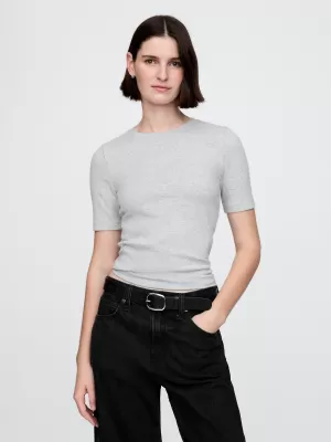 Dámske tričko GAP MODAL CREW NECK TEE 679172-03 LIGHT GREY HEATHER