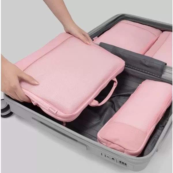  Kufor HEYS Ecotex Compression Packing Cube 4 Pc Set PINK SAND 