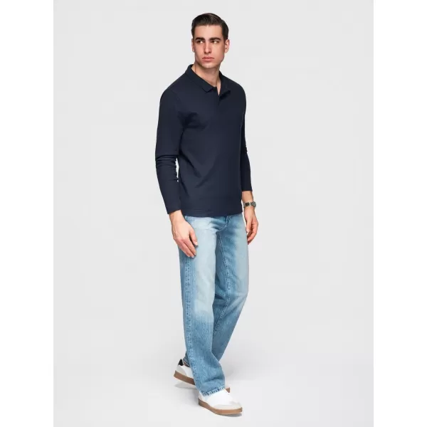  Pánske tričko OMBRE OM-POBL-0162 NAVY BLUE 