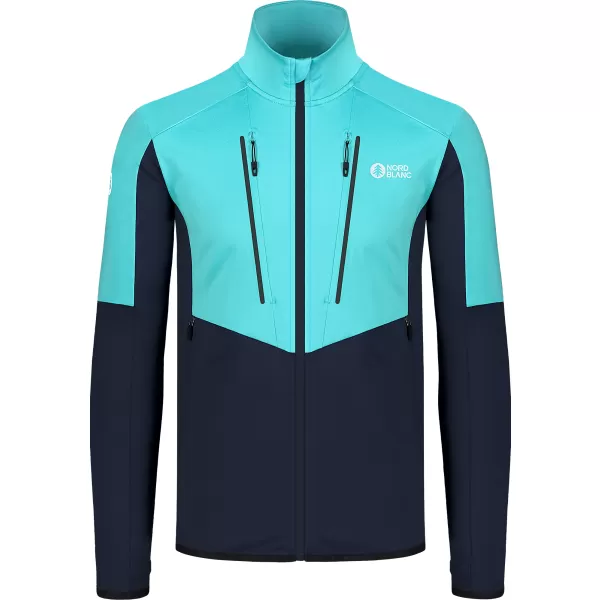  Pánska mikina powerfleece NORDBLANC GROAN NBWFM8282 SVETLO MODRÁ 