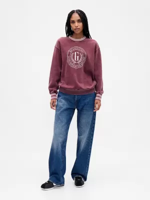 Dámska mikina GAP LOGO SWEATSHIRT 817101-01 TOSKÁNSKE ČERVENÉ UMÝVANIE