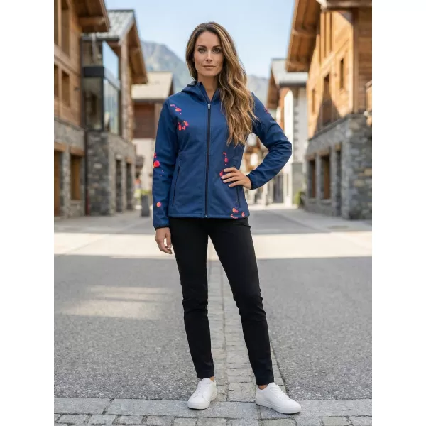  Dámska softshellová bunda premium ALTISPORT VOJ/ALW077JACK01 NÁMORNÁ MODRÁ/ORANŽOVÁ 
